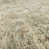 Cappadocia Rug | Green Vintage Inspired High Low Pile with Lustrous Shine close up