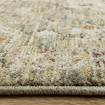 Cappadocia Rug | Green Vintage Inspired High Low Pile with Lustrous Shine edging
