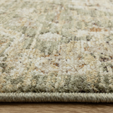 Cappadocia Rug | Green Vintage Inspired High Low Pile with Lustrous Shine edging