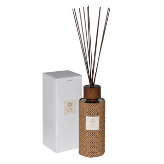 Capri Sea Breeze 1200ml luxury reed diffuser with textured woven-effect bottle, natural reeds and gift-boxed presentation