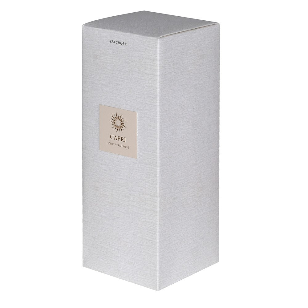 White rectangular box with 'Capri' branding on a white background