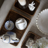 Charles Ted Rustic Elegance Faux Rattan Serving Trays | Set of 3