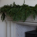 Realistic Faux Cedar Swag Garland | Artificial Evergreen Mantel Decoration
