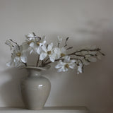 Charles Ted Faux Cream Magnolia Branch Spray