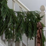 Realistic Faux Cedar Swag Garland | Artificial Evergreen Mantel Decoration