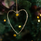 Charles Ted Glitter Shaped Tree Decorations | Set of Four