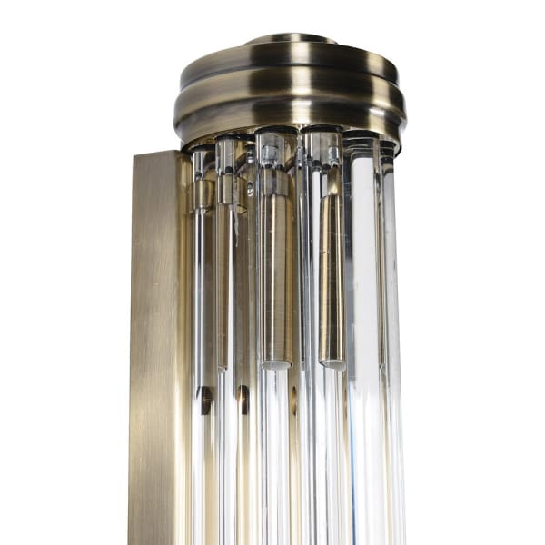 Charles Ted Antique Style Crystal Wall Light close-up view