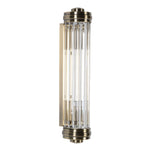 Charles Ted Antique Style Crystal Wall Light full view with antique brass finish and crystal rods