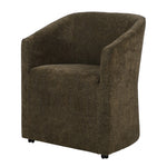 camden modern Tub Chair in Moss Green with an ash wood base and foam filling.