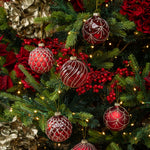 Charles Ted Classic Red Glass Christmas Bauble Set 