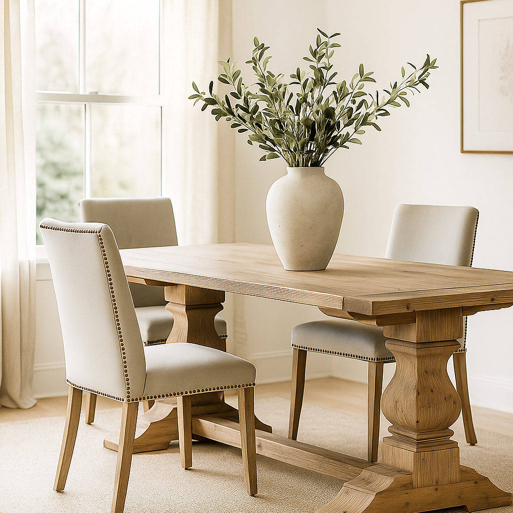 Charles Ted Cleeve Linen Dining Chair | Set of Two