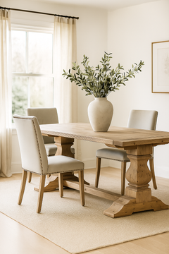 Charles Ted Cleeve Linen Dining Chair | Set of Two