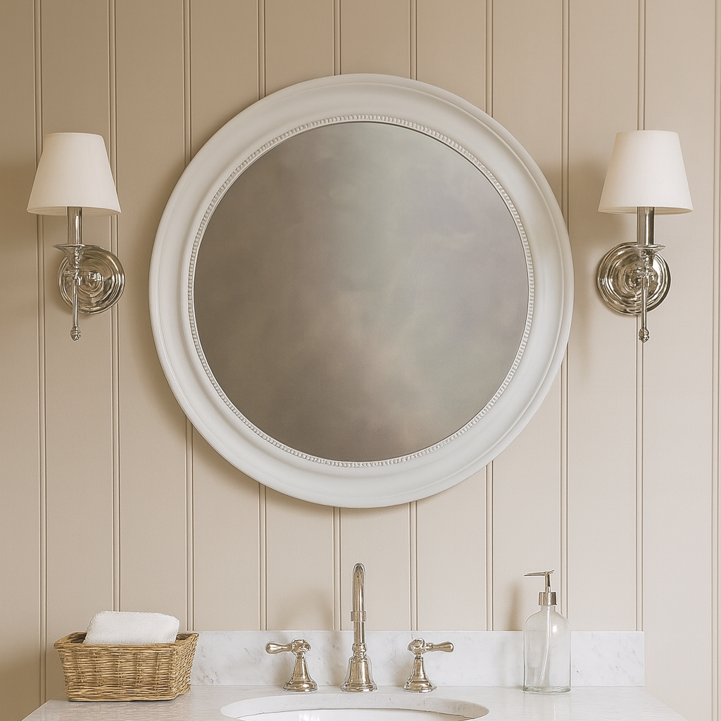 Charles Ted Corsica Beaded Round Mirror