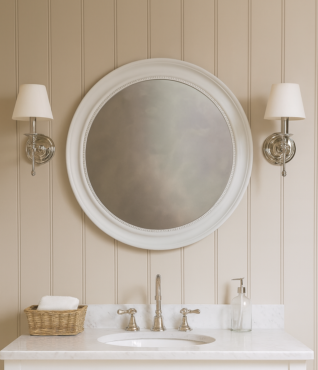 Charles Ted Corsica Beaded Round Mirror