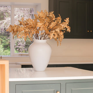 Full faux oak stem with golden autumn leaves and acorns