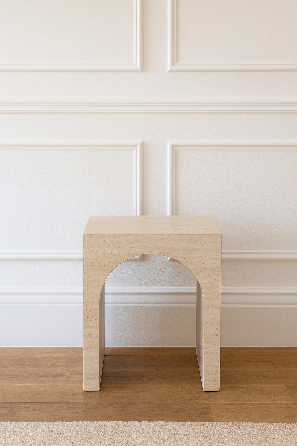 Charles Ted Florence Travertine Effect Side Table