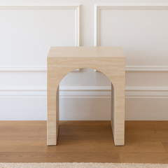 Charles Ted Florence Travertine Effect Side Table