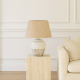 Charles Ted Ridgeton Two tone ceramic Table Lamp with Shade