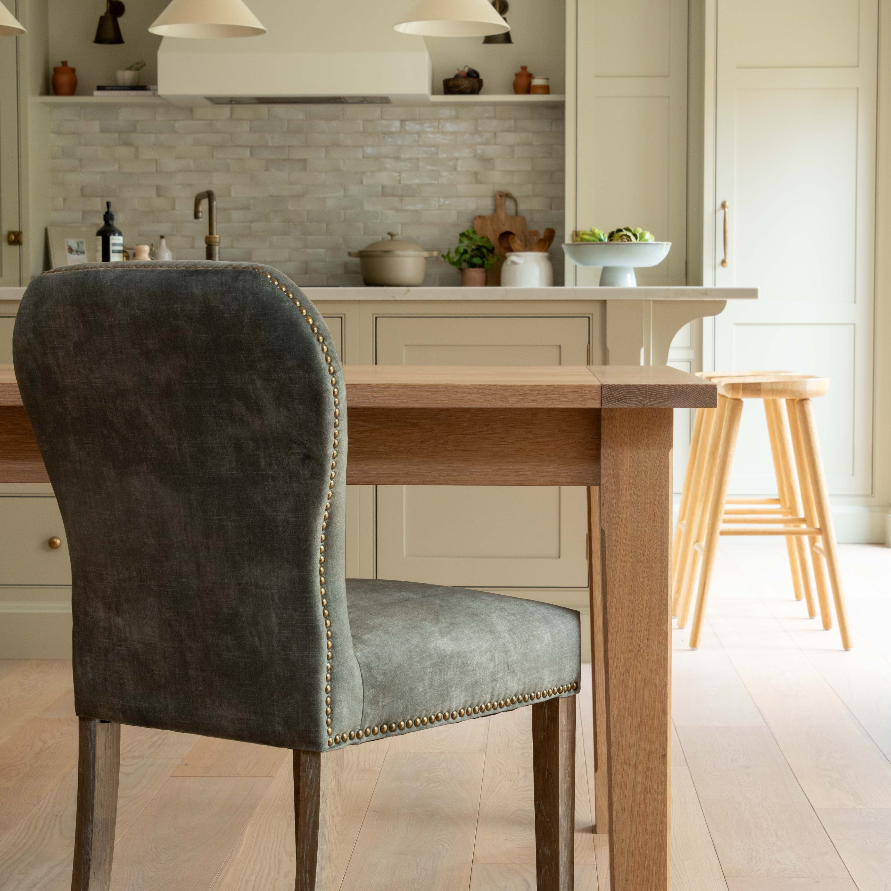 Charles Ted Savannah Velvet Dining Chair | Forest Green