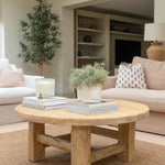 Charles Ted Sierra Reclaimed Elm Round Coffee Table