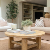 Charles Ted Sierra Reclaimed Elm Round Coffee Table