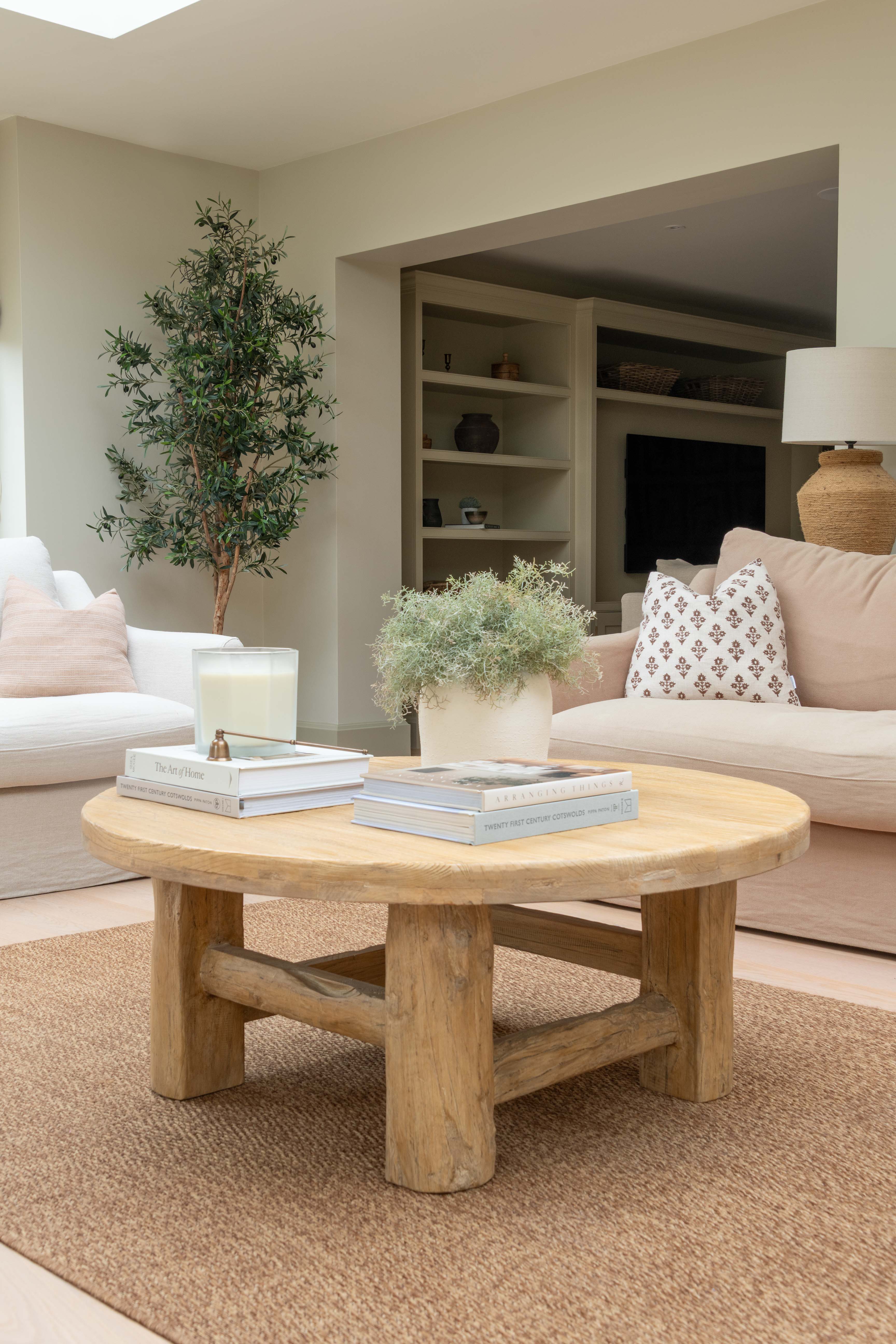Charles Ted Sierra Reclaimed Elm Round Coffee Table