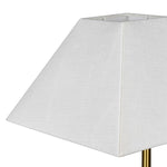 Close-up of Charlotte Floor Lamp White Linen Shade