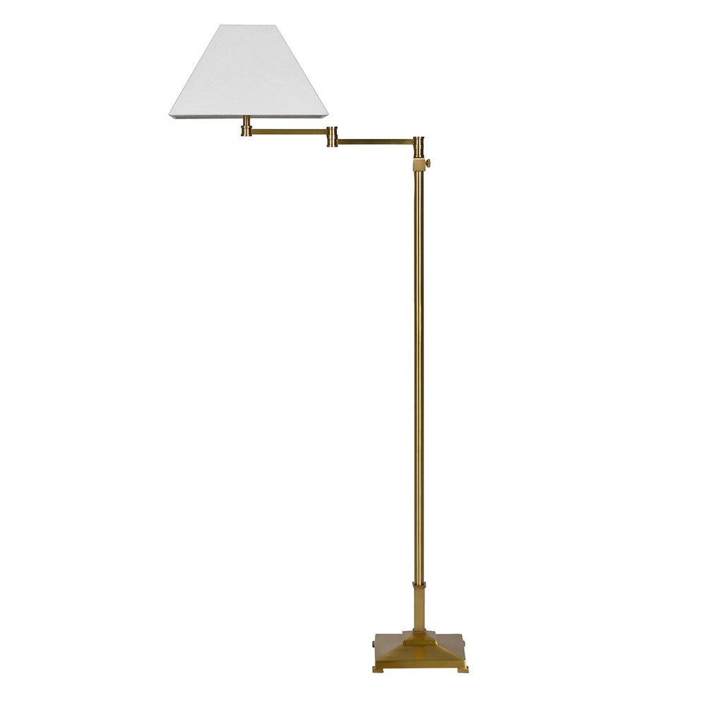 Adjustable Brass Swing Arm Floor Lamp - Charlotte