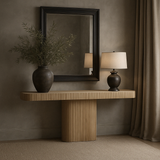 Fluted Console Table Mango Wood