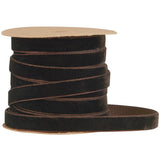 Roll of chestnut brown velvet ribbon (1.5cm x 10m)