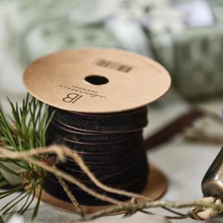 Chestnut Brown Velvet Ribbon | 1.5cm x 10m Roll