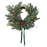 Christmas Wreath with Green Velvet Bow