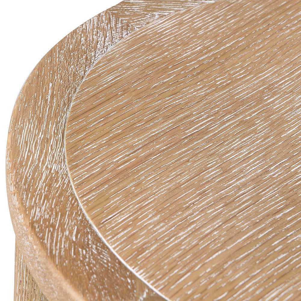 Clara Reclaimed Oak Dining Chair seat texture detail