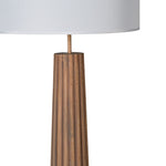 Close-up of Danube Floor Lamp wood texture and fluted detailing