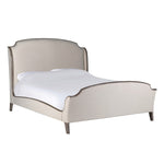 Cotswolds Linen and Old Pine Super King Bed Frame with curved headboard and footboard