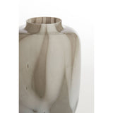 Dayton Cream Grey Glass Statement Vase