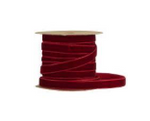 Roll of crimson red velvet ribbon (1.5cm x 10m)