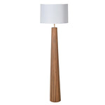 Danube Floor Lamp with wooden base and white shade