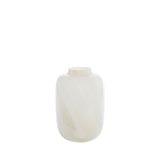 Dayton Off White Glass Statement Vase
