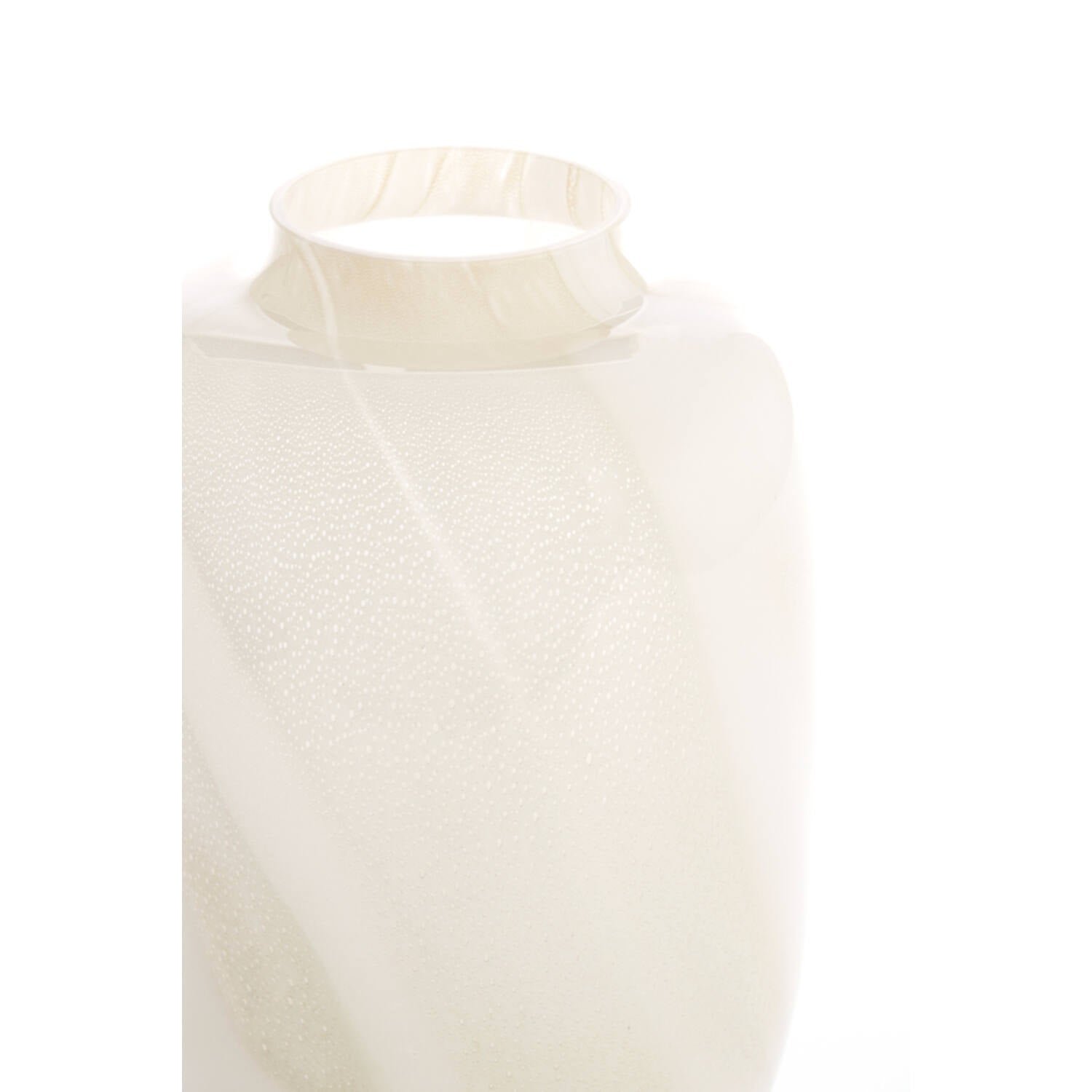 Dayton Off White Glass Statement Vase