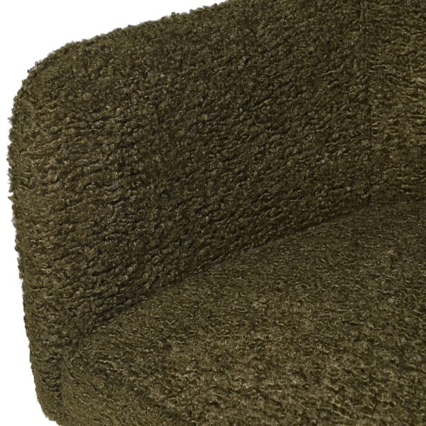 Deanna Olive Green Faux Sheepskin Dining Chair - a luxurious addition to elevate any dining space. Its elegant design, featuring faux sheepskin upholstery and a tasteful olive green colour, exudes exclusivity and sophistication.