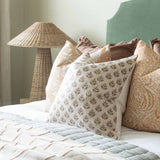 Ryder | Natural Floral Hand block Print Cushion Cover