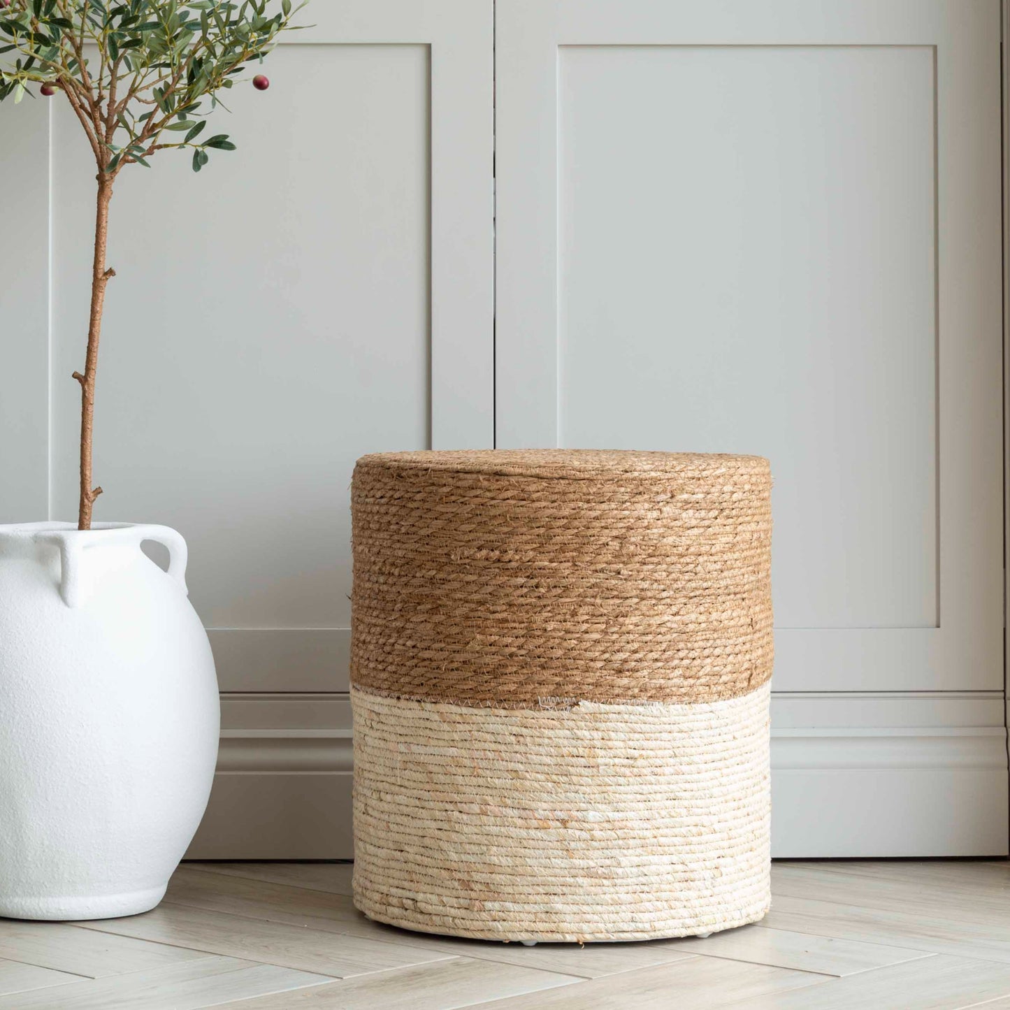 Woven Rope Stool | Two Tone