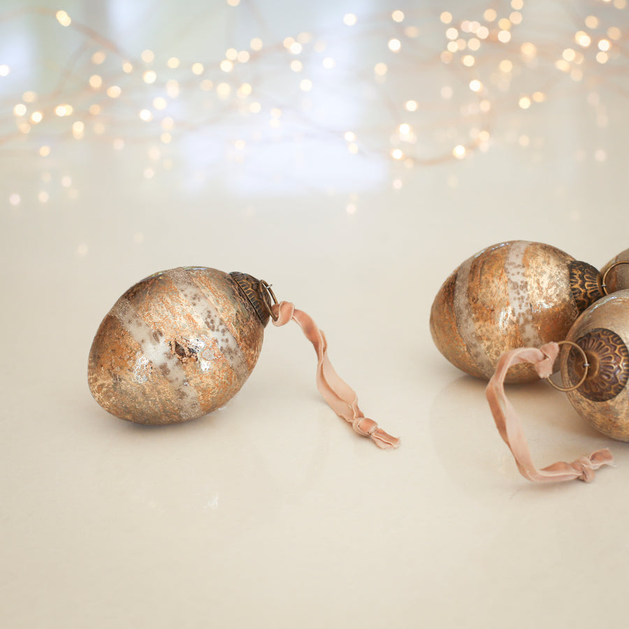 Antique Gold & Silver Baubles | Set of Four