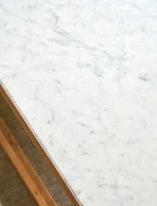 Ablington coffee table with marble top and oak legs, view 4
