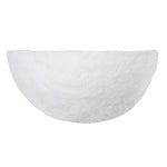 Plaster of Paris wall light with smooth matte white finish and minimalist half-bowl design