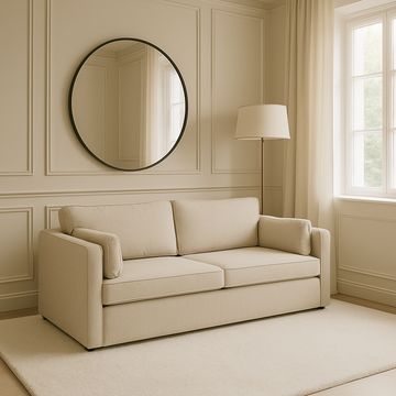 The Epping Stone Sofa comes upholstered in a luxurious linen-blend fabric and features two scatter cushions for enhanced comfort. It is conveniently available in two sizes: 2 or 3-seaters, and its plush padded cushions provide both style and relaxation for any environment.

Dimensions