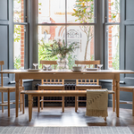 Eton Extendable Solid Oak Dining Table with Eton Chairs in dining room setting