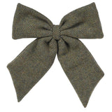 Evergreen Tweed Christmas Tree Bow Decoration