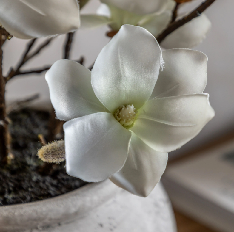 Faux magnolia arrangement 